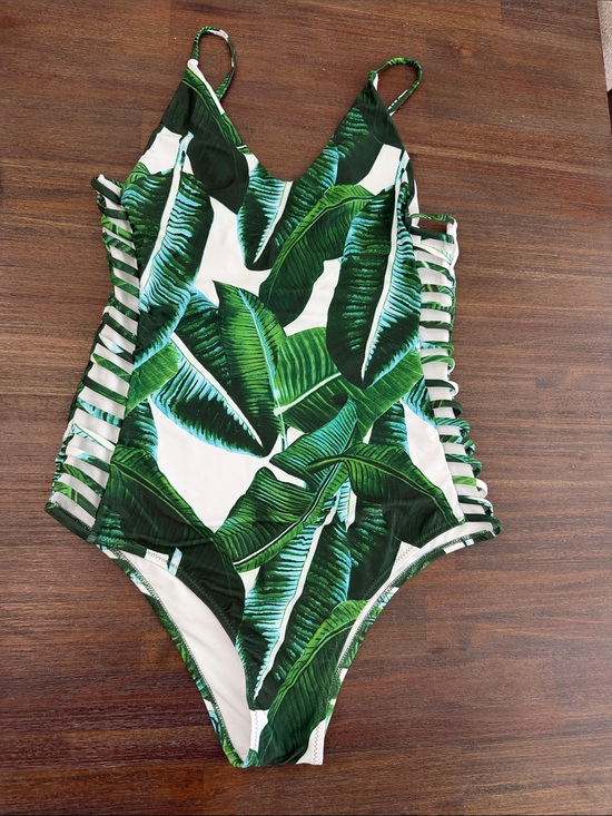 NOBO Other - NOBO Green Tropical Leaf One-Piece Swimsuit